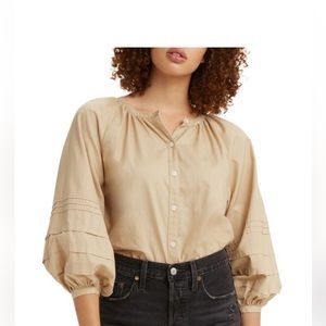 LEVI'S The Genevieve shirt stylish balloon sleeves Size S